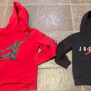 ~~Lot of 2 Air Jordan Youth Hoodie M 10-12/M 5-6 Red/Black Jumpman..VGUC!!!!